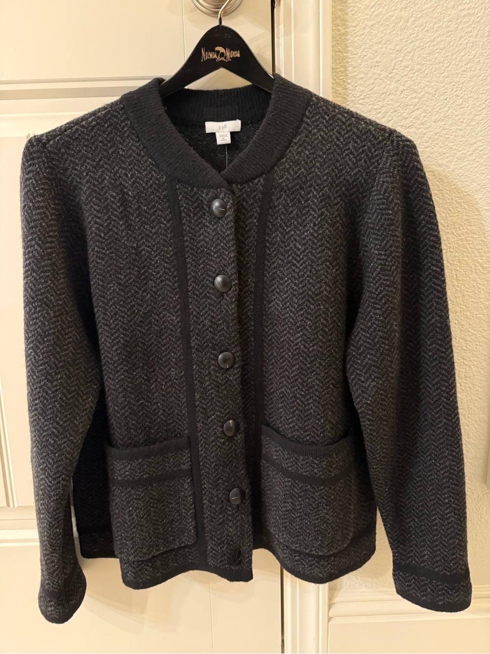 J. Jill Black Petite Knit Cardigan